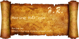 Hering Rózsa névjegykártya