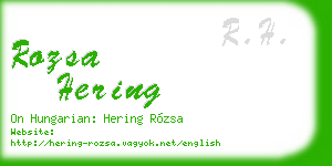 rozsa hering business card